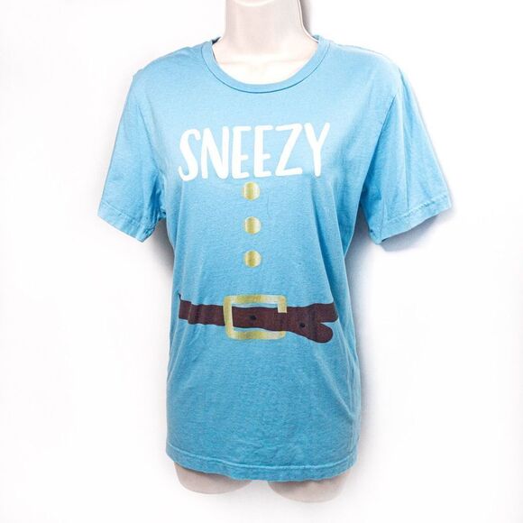 Women’s Sneezy Graphic Tee Disney Seven Dwarfs Sz M - Picture 1 of 8